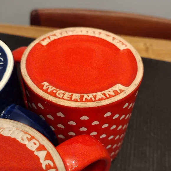 Vintage Waechtersbach Ceramic Mug Set Of 3 - Picture 6 of 12